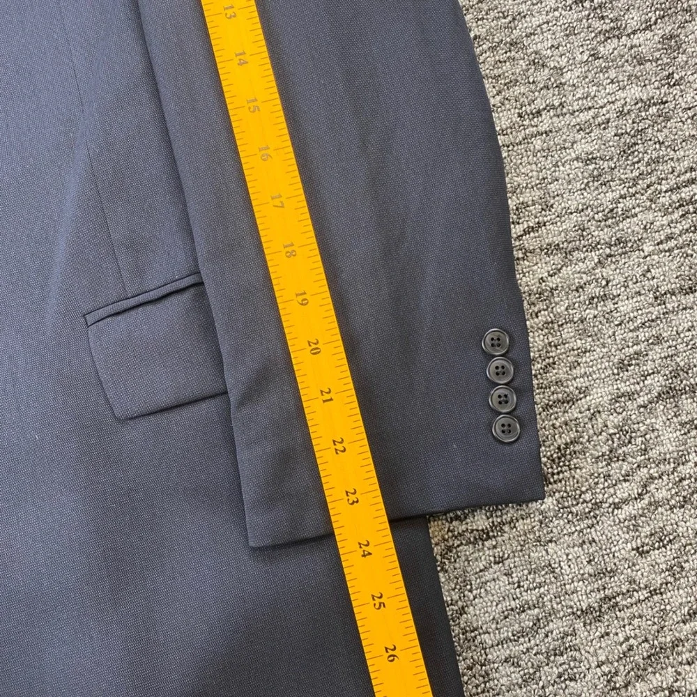 Jos A Bank Mens 39R Navy Blue 100 Wool Blazer Sport Coat Made in Mexico